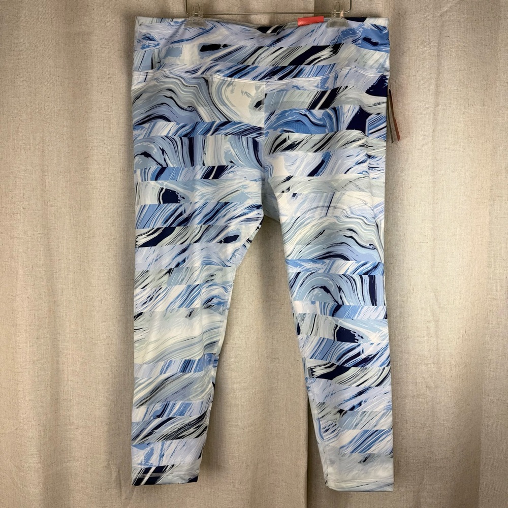 Zelos Capri Leggins Womens 3X Multicolor Hits Below Calf  Yoga Workout New